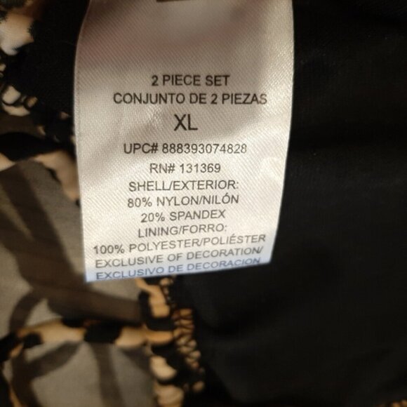 Rampage Leopard String Bikini Set Halter Triangle High Waist Gold Womens Size XL - Picture 15 of 16